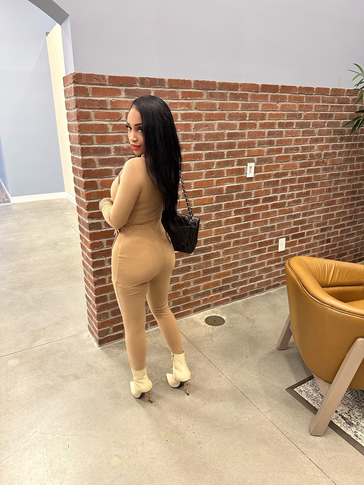 Tan Baddie Jumpsuit